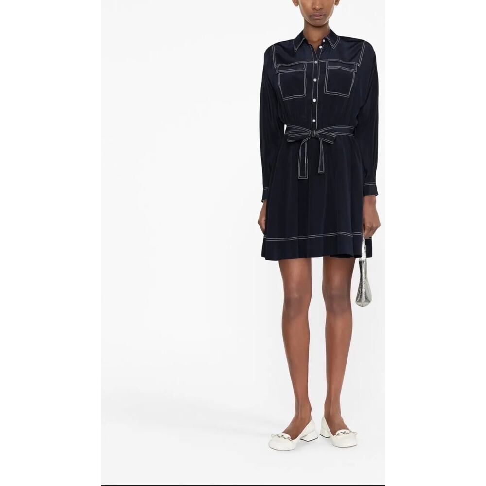 Claudie Pierlot Silk Long-Sleeved Short Dress View 2
